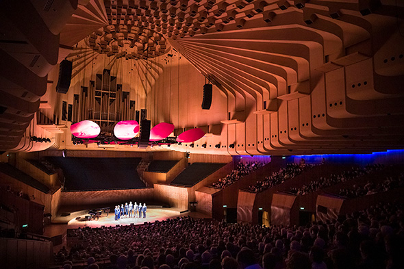 VOCES8 & Jack Liebeck perform at the sold out main hall at Sydney Opera House, including the world premiere performance of Taylor Scott Davis' 'Effortlessly'